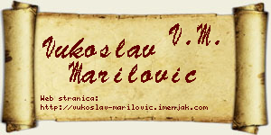 Vukoslav Marilović vizit kartica